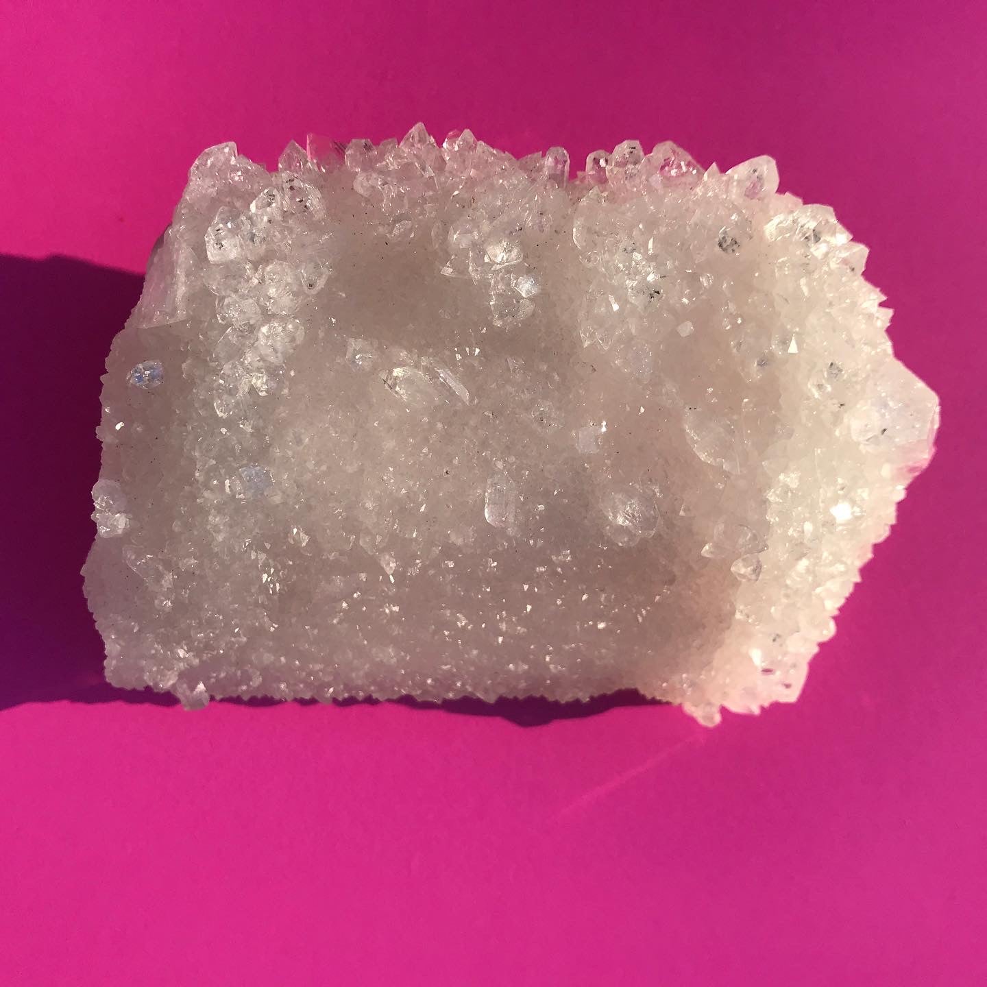 Rare Apophyllite with Calcite Crystal - India