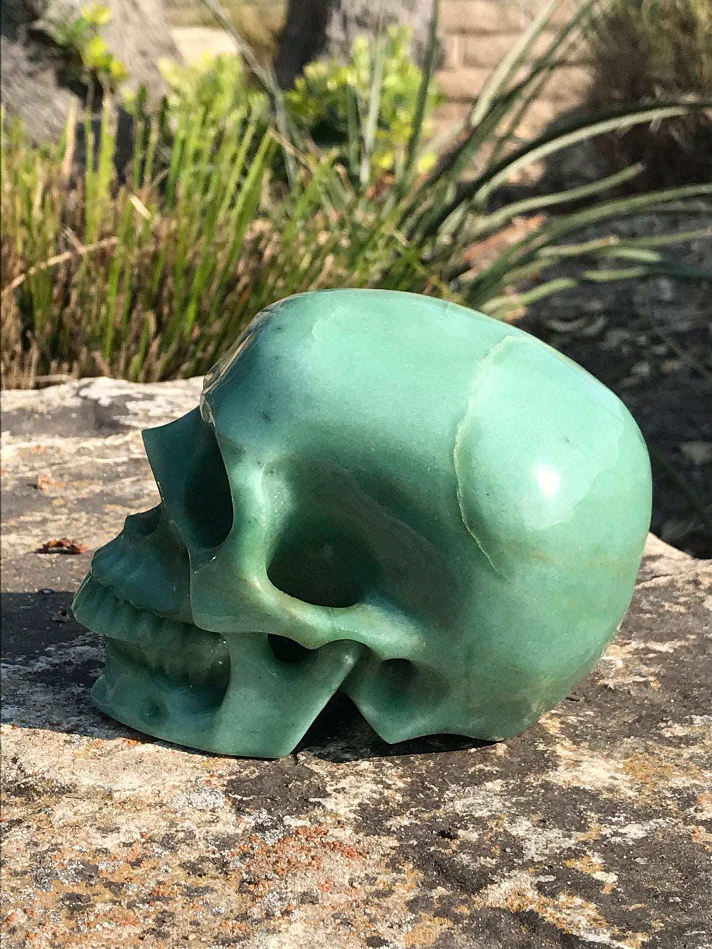 Aventurine Polished Crystal Skull- Brazil