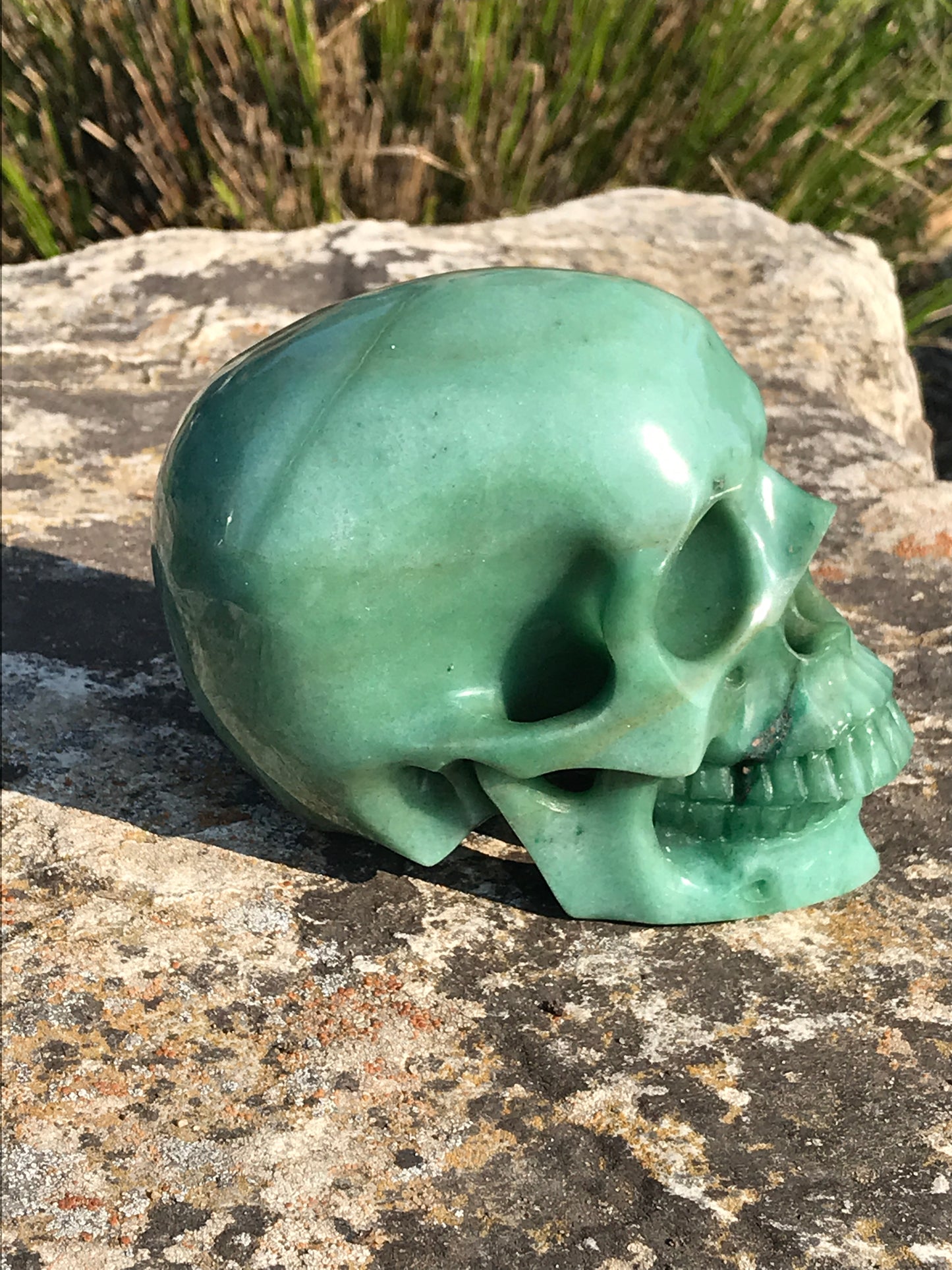 Aventurine Polished Crystal Skull- Brazil